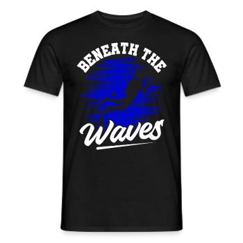 Plongée sous-marine, Plongée sous-marine, Vacances en mer - T-shirt homme - noir - Devant - AI Model Male 178 light (178cm)