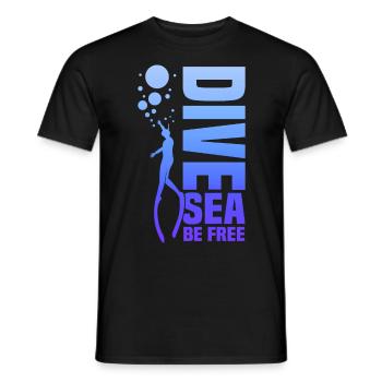 Plongée, Apnée Plongée, Apnée No Limit Apnée Apnée - T-shirt homme - noir - Devant - AI Model Male 178 light (178cm)