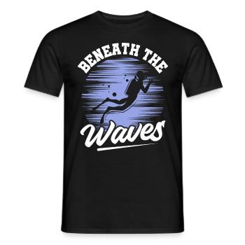 Scuba Diving, Scuba Diving, Holiday Sea Diver - Men's T-Shirt - black - Front - AI Model Male 178 light (178cm)