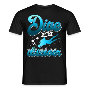 Scuba Diving, Scuba Diving, Holiday Sea Diver - Men's T-Shirt - black - Front - AI Model Male 178 light (178cm)