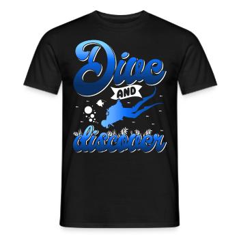 Plongée sous-marine, Plongée sous-marine, Vacances en mer - T-shirt homme - noir - Devant - AI Model Male 178 light (178cm)