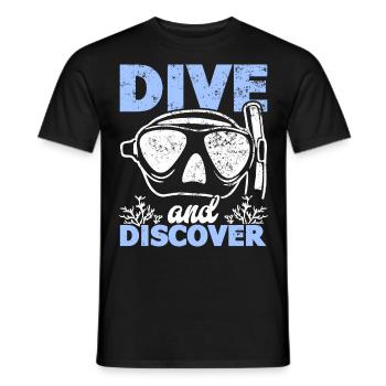 Scuba Diving, Scuba Diving, Holiday Sea Diver - Men's T-Shirt - black - Front - AI Model Male 178 light (178cm)