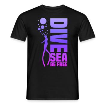 Plongée, Apnée Plongée, Apnée No Limit Apnée Apnée - T-shirt homme - noir - Devant - AI Model Male 178 light (178cm)