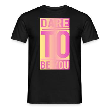 Soyez vous-même ! Confiance en soi, pensée positive, motivation - T-shirt homme - noir - Devant - AI Model Male 178 light (178cm)