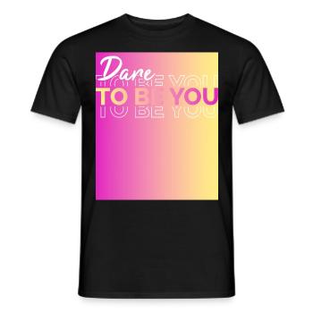 Be you! Self-confidence, positive thinking Motivation - Men's T-Shirt - black - Front - AI Model Male 178 light (178cm)