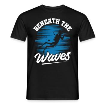 Scuba Diving, Scuba Diving, Holiday Sea Diver - Men's T-Shirt - black - Front - AI Model Male 178 light (178cm)