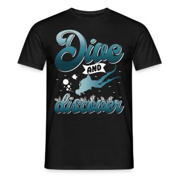 Scuba Diving, Scuba Diving, Holiday Sea Diver - Men's T-Shirt - black - Front - AI Model Male 178 light (178cm)