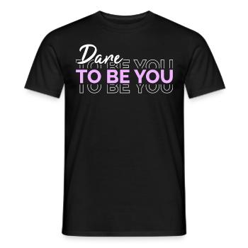 Soyez vous-même ! Confiance en soi, pensée positive, motivation - T-shirt homme - noir - Devant - AI Model Male 178 light (178cm)