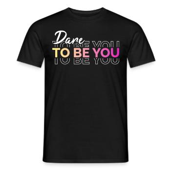 Be you! Self-confidence, positive thinking Motivation - Men's T-Shirt - black - Front - AI Model Male 178 light (178cm)