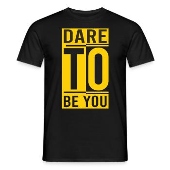 Soyez vous-même ! Confiance en soi, pensée positive, motivation - T-shirt homme - noir - Devant - AI Model Male 178 light (178cm)