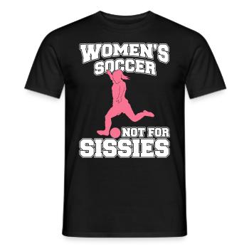 Soccer féminin, Soccer féminin, Soccer féminin - T-shirt homme - noir - Devant - AI Model Male 178 light (178cm)