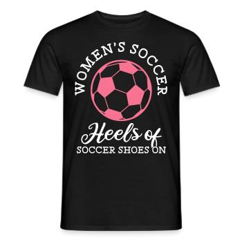 Soccer féminin, Football féminin, Football féminin - T-shirt homme - noir - Devant - AI Model Male 178 light (178cm)