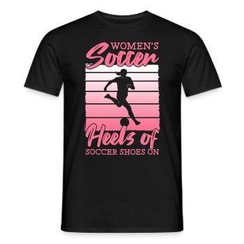 Soccer féminin, Soccer féminin, Soccer féminin - T-shirt homme - noir - Devant - AI Model Male 178 light (178cm)