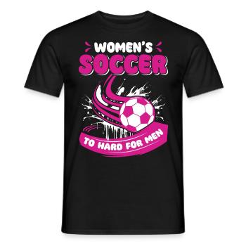 Soccer féminin, Soccer féminin, Soccer féminin - T-shirt homme - noir - Devant - AI Model Male 178 light (178cm)