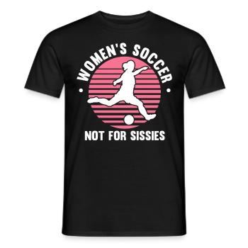 Soccer féminin, Football féminin, Football féminin - T-shirt homme - noir - Devant - AI Model Male 178 light (178cm)