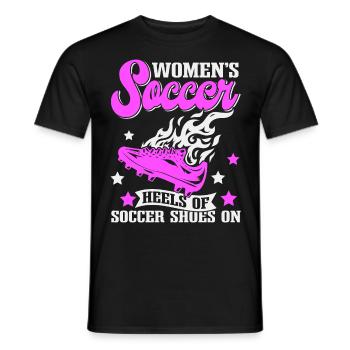Frauenfußball, Fußball Frauen Soccer Damenfußball - Männer T-Shirt - Schwarz - Vorne - AI Model Male 178 light (178cm)