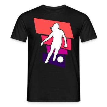 Frauenfußball, Fußball Frauen Soccer Damenfußball - Männer T-Shirt - Schwarz - Vorne - AI Model Male 178 light (178cm)
