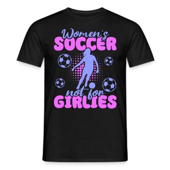 Soccer féminin, Football féminin, Football féminin - T-shirt homme - noir - Devant - AI Model Male 178 light (178cm)