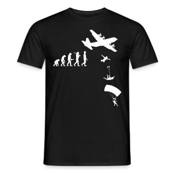 Parachute, Saut en parachute, Freefly, Parachutisme tête en bas - T-shirt homme - noir - Devant - AI Model Male 178 light (178cm)