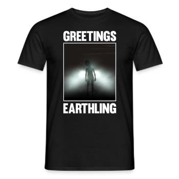 Alien, UFO, UAP, Space, Weltraum Flugobjekt - Männer T-Shirt - Schwarz - Vorne - AI Model Male 178 light (178cm)