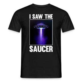 Alien, OVNI, UAP, Espace, Objet volant de l’espace - T-shirt homme - noir - Devant - AI Model Male 178 light (178cm)