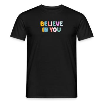 Soyez vous-même ! Confiance en soi, pensée positive, motivation - T-shirt homme - noir - Devant - AI Model Male 178 light (178cm)