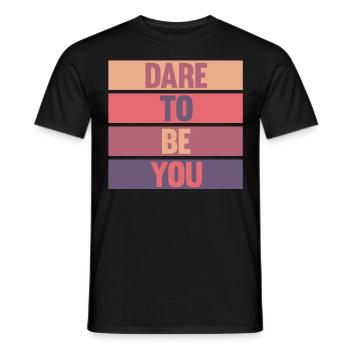Soyez vous-même ! Confiance en soi, pensée positive, motivation - T-shirt homme - noir - Devant - AI Model Male 178 light (178cm)