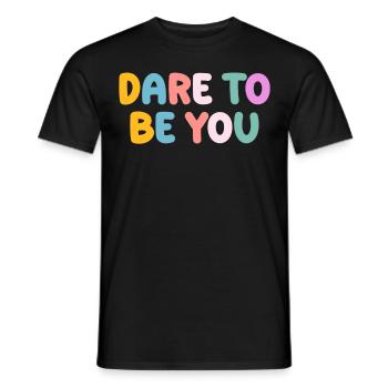 Soyez vous-même ! Confiance en soi, pensée positive, motivation - T-shirt homme - noir - Devant - AI Model Male 178 light (178cm)