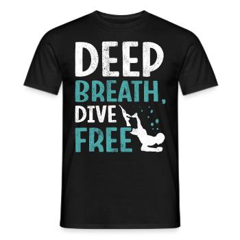 Plongée, Apnée Plongée, Apnée No Limit Apnée Apnée - T-shirt homme - noir - Devant - AI Model Male 178 light (178cm)
