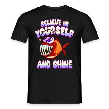 Be you! Self-confidence, positive thinking, motivation - Men's T-Shirt - black - Front - AI Model Male 178 light (178cm)