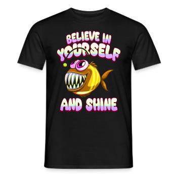 Be you! Self-confidence, positive thinking, motivation - Men's T-Shirt - black - Front - AI Model Male 178 light (178cm)