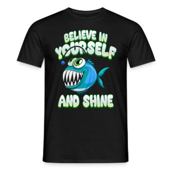 Soyez vous-même ! Confiance en soi, pensée positive, motivation - T-shirt homme - noir - Devant - AI Model Male 178 light (178cm)