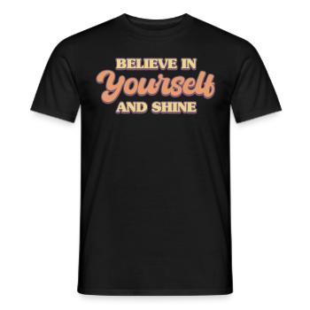 Soyez vous-même ! Confiance en soi, pensée positive, motivation - T-shirt homme - noir - Devant - AI Model Male 178 light (178cm)