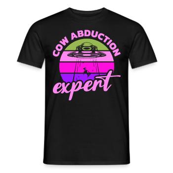 Alien, UFO, UAP, Space, Space Flying Object - Men's T-Shirt - black - Front - AI Model Male 178 light (178cm)