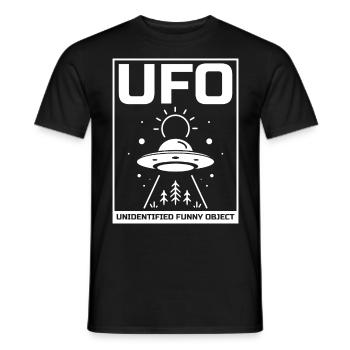 Alien, UFO, UAP, Space, Weltraum Flugobjekt - Männer T-Shirt - Schwarz - Vorne - AI Model Male 178 light (178cm)