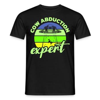 Alien, UFO, UAP, Space, Space Flying Object - Men's T-Shirt - black - Front - AI Model Male 178 light (178cm)