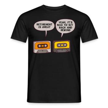 80s Retro CostumeThemed Party Costume 90s Party - Men's T-Shirt - black - Front - AI Model Male 178 light (178cm)
