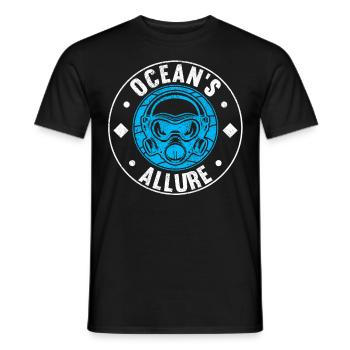 Scuba Diving, Scuba Diving, Holiday Sea Diver - Men's T-Shirt - black - Front - AI Model Male 178 light (178cm)