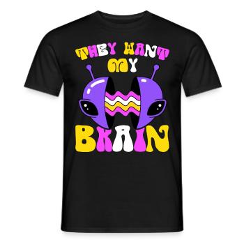 Alien, OVNI, UAP, Espace, Objet volant de l’espace - T-shirt homme - noir - Devant - AI Model Male 178 light (178cm)