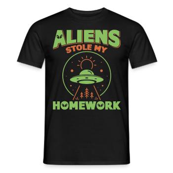 Back to School, Back to School, Alien, Student School - Men's T-Shirt - black - Front - AI Model Male 178 light (178cm)