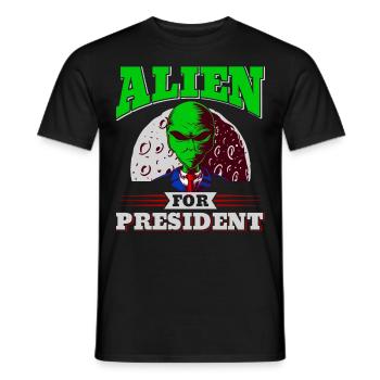Alien, UFO, UAP, Space, Weltraum Flugobjekt - Männer T-Shirt - Schwarz - Vorne - AI Model Male 178 light (178cm)
