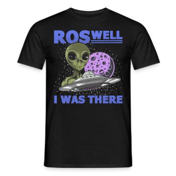Alien, UFO, UAP, Space, Space Flying Object - Men's T-Shirt - black - Front - AI Model Male 178 light (178cm)