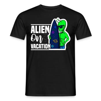 Alien, UFO, UAP, Space, Weltraum Flugobjekt - Männer T-Shirt - Schwarz - Vorne - AI Model Male 178 light (178cm)