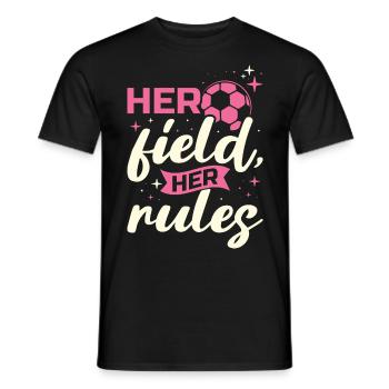 Soccer féminin, Football féminin, Football féminin - T-shirt homme - noir - Devant - AI Model Male 178 light (178cm)