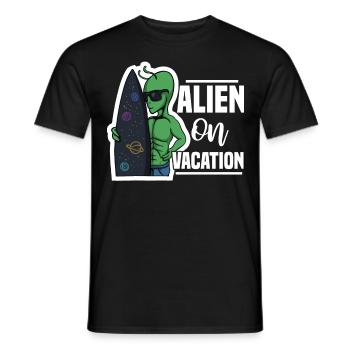 Alien, UFO, UAP, Space, Weltraum Flugobjekt - Männer T-Shirt - Schwarz - Vorne - AI Model Male 178 light (178cm)