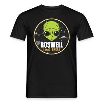 Alien, UFO, UAP, Space, Space Flying Object - Men's T-Shirt - black - Front - AI Model Male 178 light (178cm)