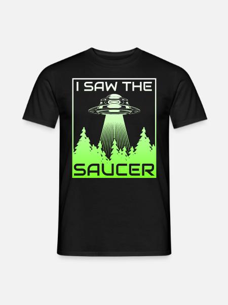 Utomjordisk, UFO, UAP, Rymden, Rymden Flygande Objekt - T-shirt herr - svart