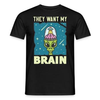 Alien, UFO, UAP, Space, Weltraum Flugobjekt - Männer T-Shirt - Schwarz - Vorne - AI Model Male 178 light (178cm)
