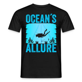 Scuba Diving, Scuba Diving, Holiday Sea Diver - Men's T-Shirt - black - Front - AI Model Male 178 light (178cm)