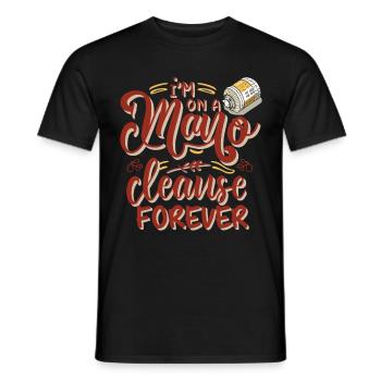 Mayonnaise Hater, Anti Mayonnaise, Mayo Hater - Men's T-Shirt - black - Front - AI Model Male 178 light (178cm)